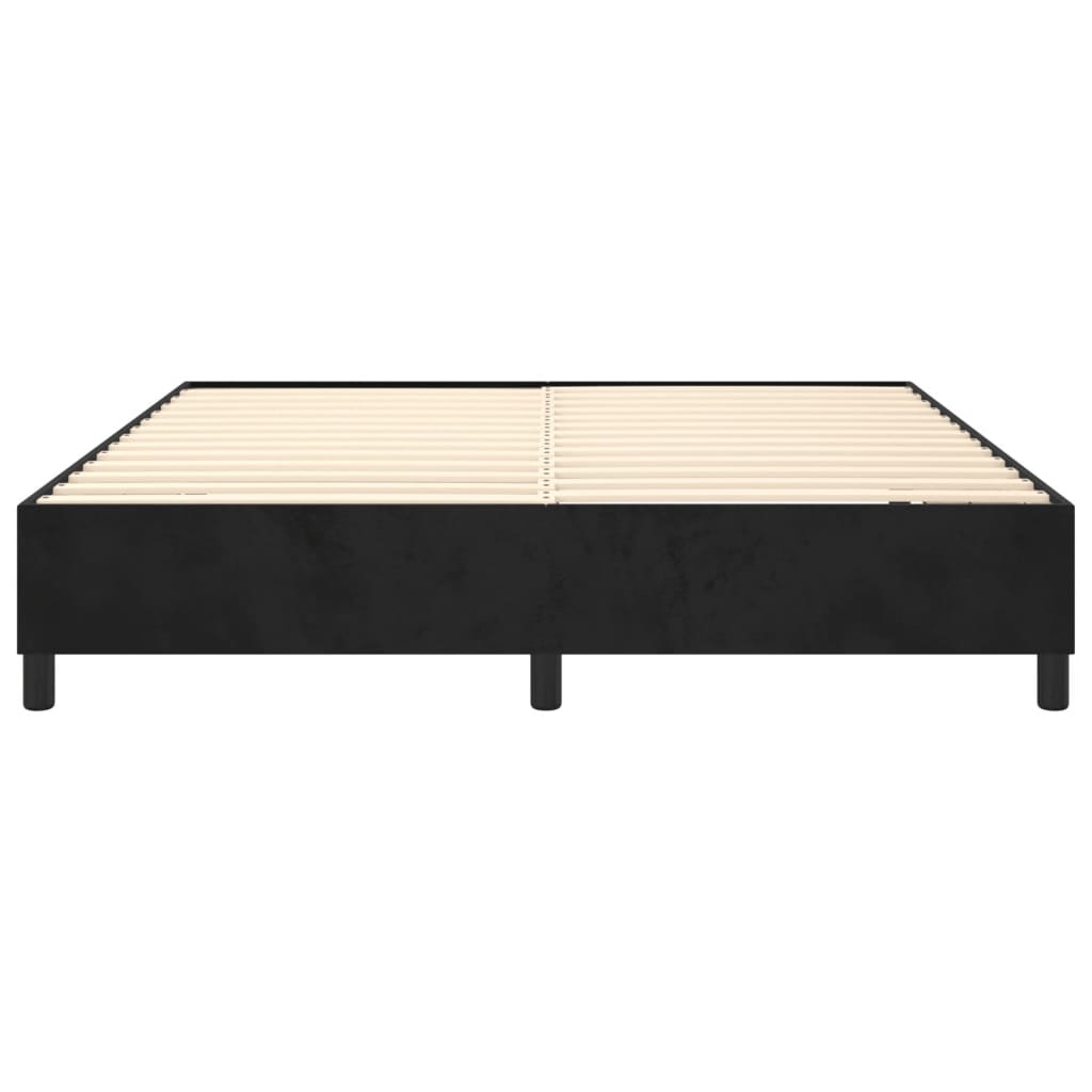 Boxspring bed 180x200 cm fluweel zwart is nu te koop bij PeponiXL, paradijselijk wonen!