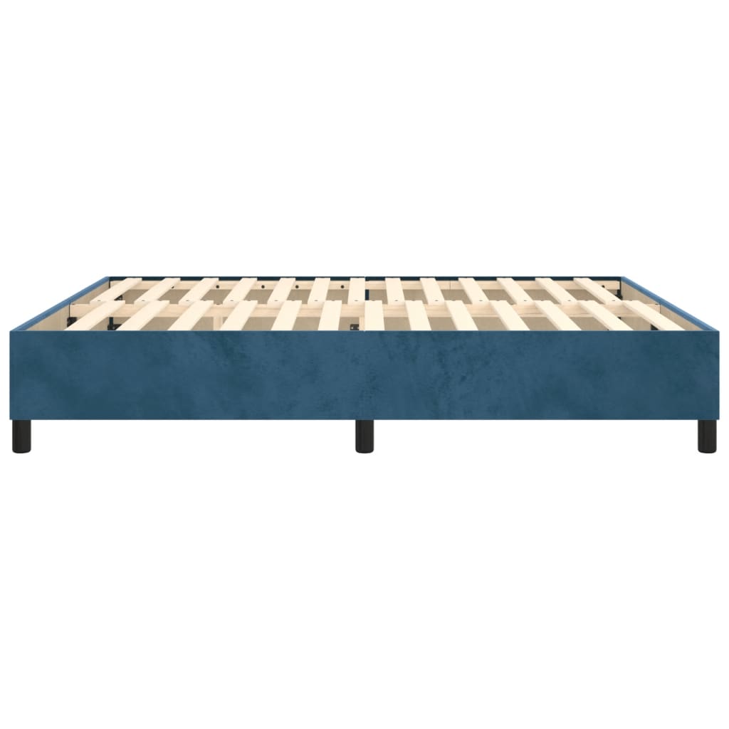 Boxspring bed 180x200 cm fluweel donkerblauw is nu te koop bij PeponiXL, paradijselijk wonen!