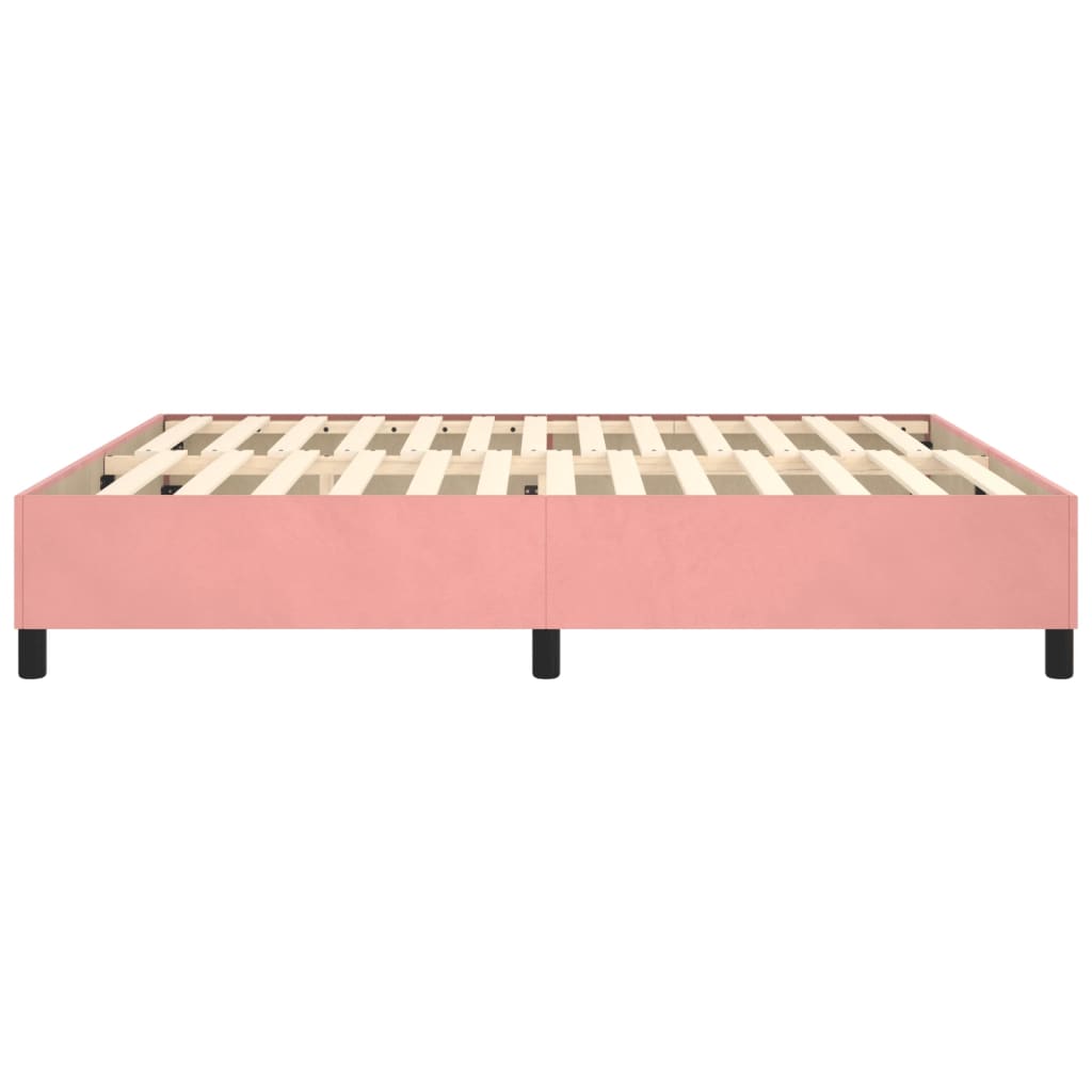 Boxspring bed fluweel roze 180x200 cm is nu te koop bij PeponiXL, paradijselijk wonen!