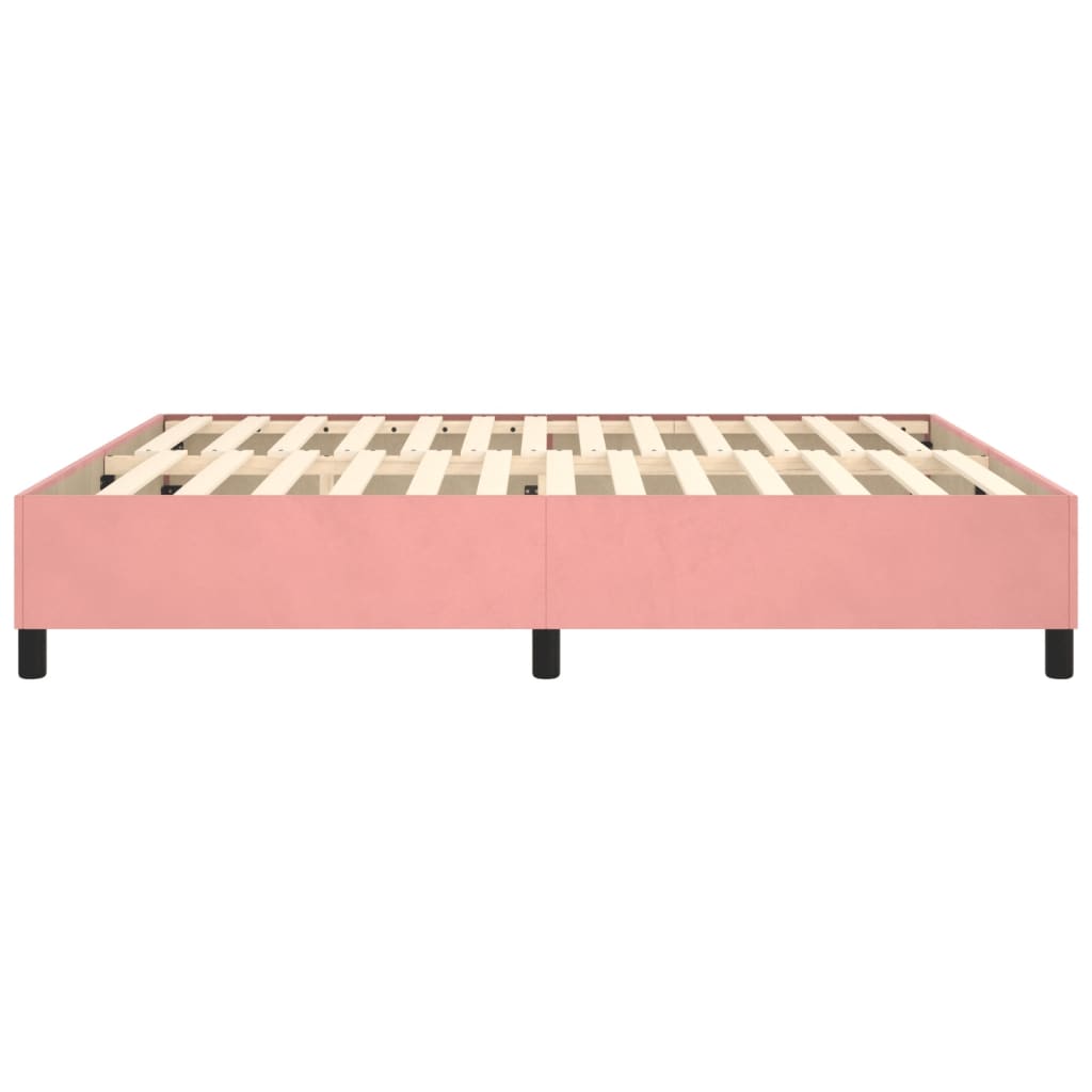 Boxspring bed fluweel roze 200x200 cm is nu te koop bij PeponiXL, paradijselijk wonen!