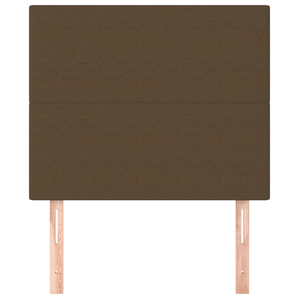 Hoofdbord donkerbruin 90x5x118/128 cm Stof is nu te koop bij PeponiXL, paradijselijk wonen!