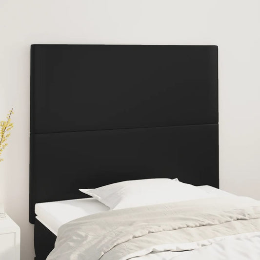 Hoofdbord zwart 90x5x118/128 cm kunstleer is nu te koop bij PeponiXL, paradijselijk wonen!
