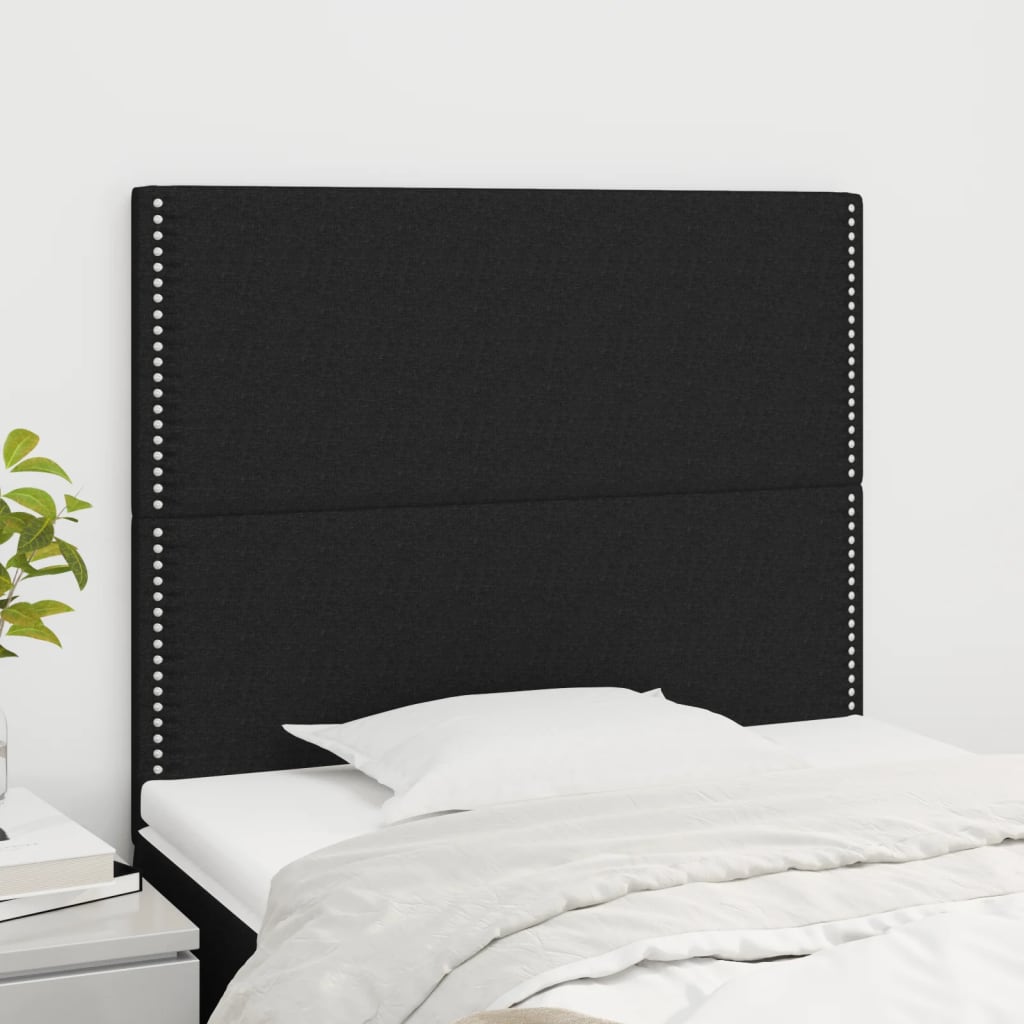 Hoofdbord zwart 90x5x118/128 cm stof is nu te koop bij PeponiXL, paradijselijk wonen!