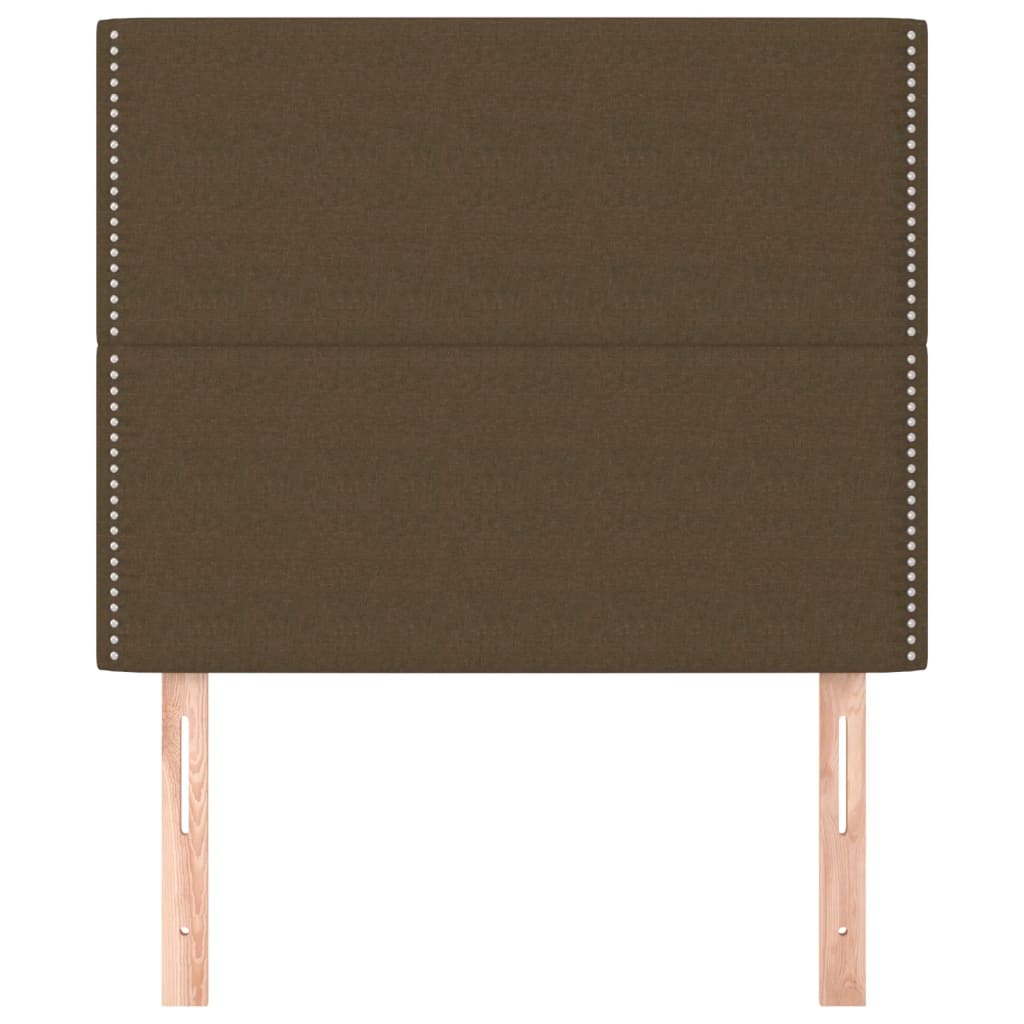 Hoofdbord donkerbruin 90x5x118/128 cm Stof is nu te koop bij PeponiXL, paradijselijk wonen!
