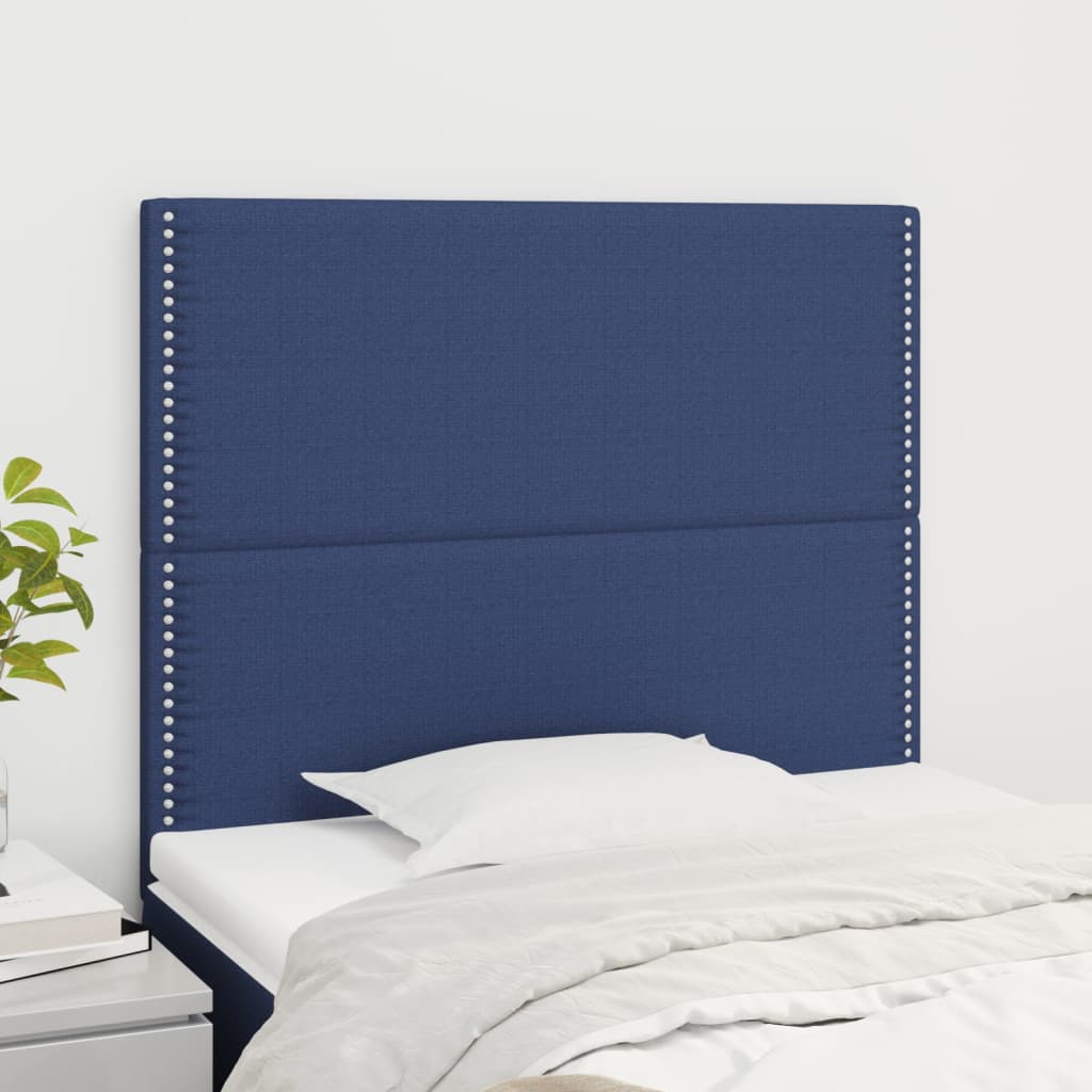 Hoofdbord blauw 90x5x118/128 cm stof is nu te koop bij PeponiXL, paradijselijk wonen!