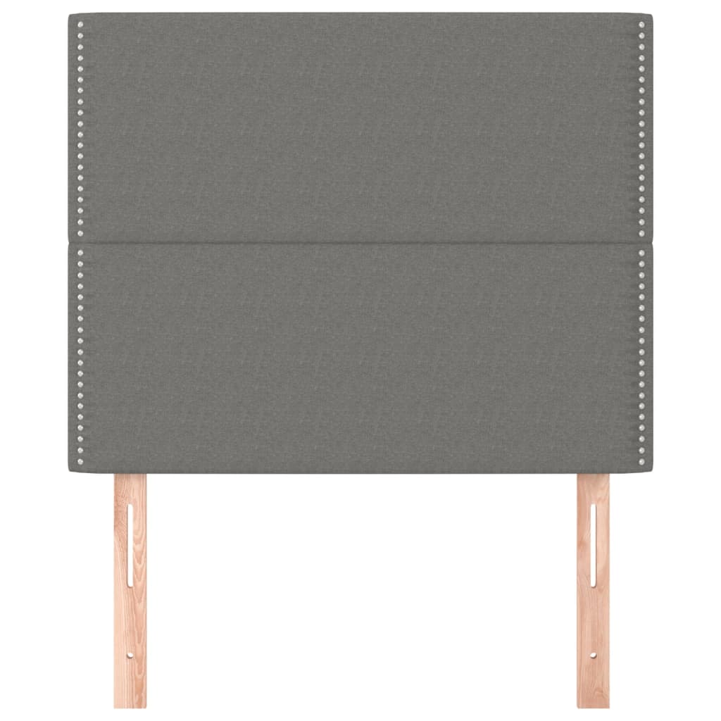 Hoofdbord donkergrijs 100x5x118/128 cm Stof is nu te koop bij PeponiXL, paradijselijk wonen!