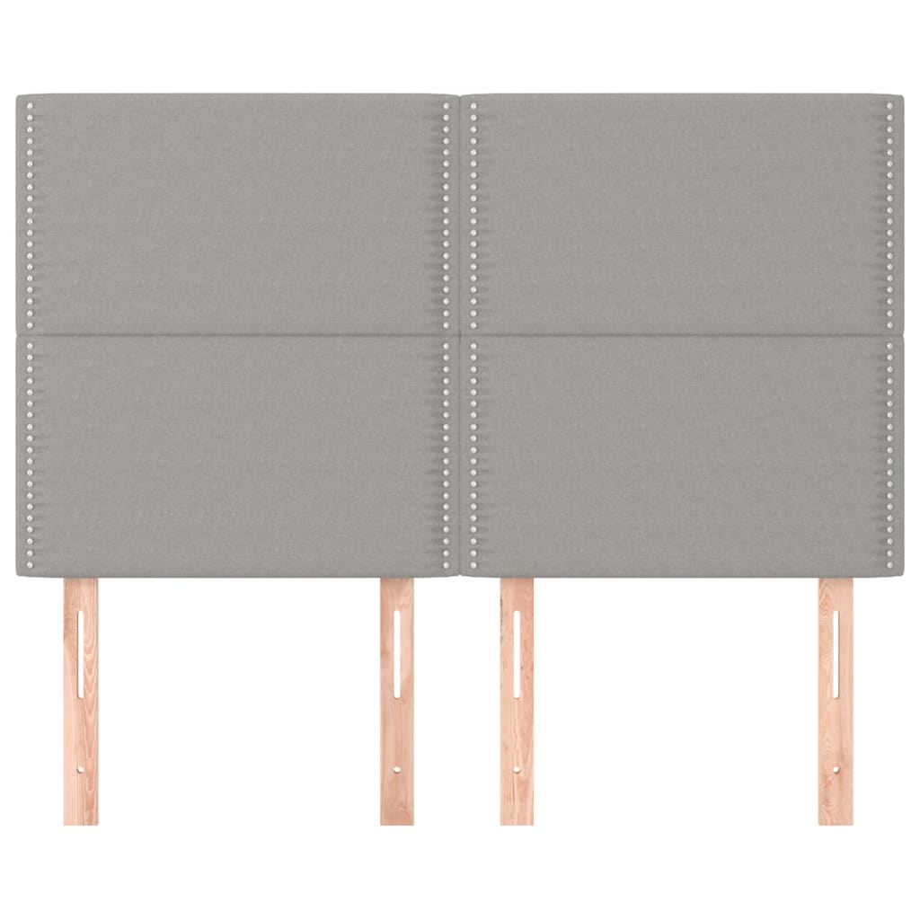 Hoofdbord lichtgrijs 144x5x118/128 cm stof is nu te koop bij PeponiXL, paradijselijk wonen!