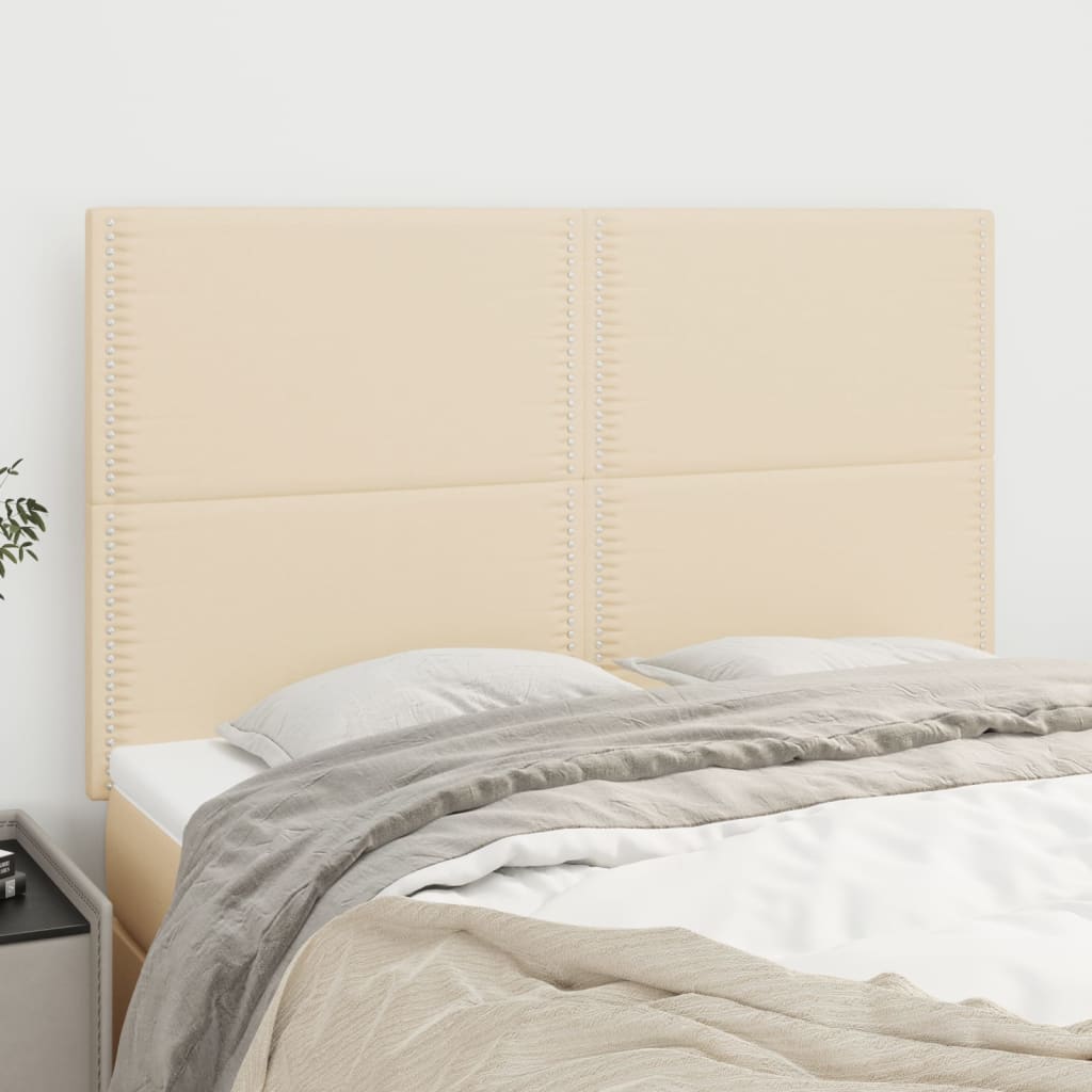 Hoofdbord crème 144x5x118/128 cm stof is nu te koop bij PeponiXL, paradijselijk wonen!