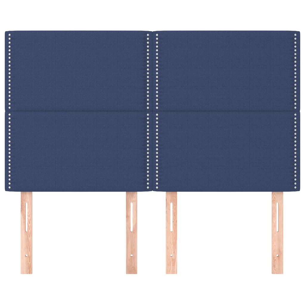 Hoofdbord blauw 144x5x118/128 cm stof is nu te koop bij PeponiXL, paradijselijk wonen!