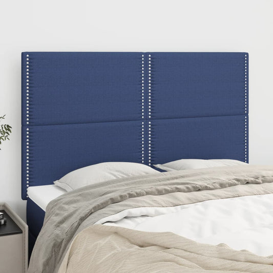 Hoofdbord blauw 144x5x118/128 cm stof is nu te koop bij PeponiXL, paradijselijk wonen!