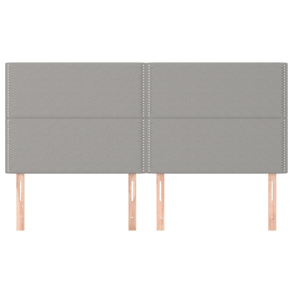 Hoofdbord lichtgrijs 180x5x118/128 cm stof is nu te koop bij PeponiXL, paradijselijk wonen!