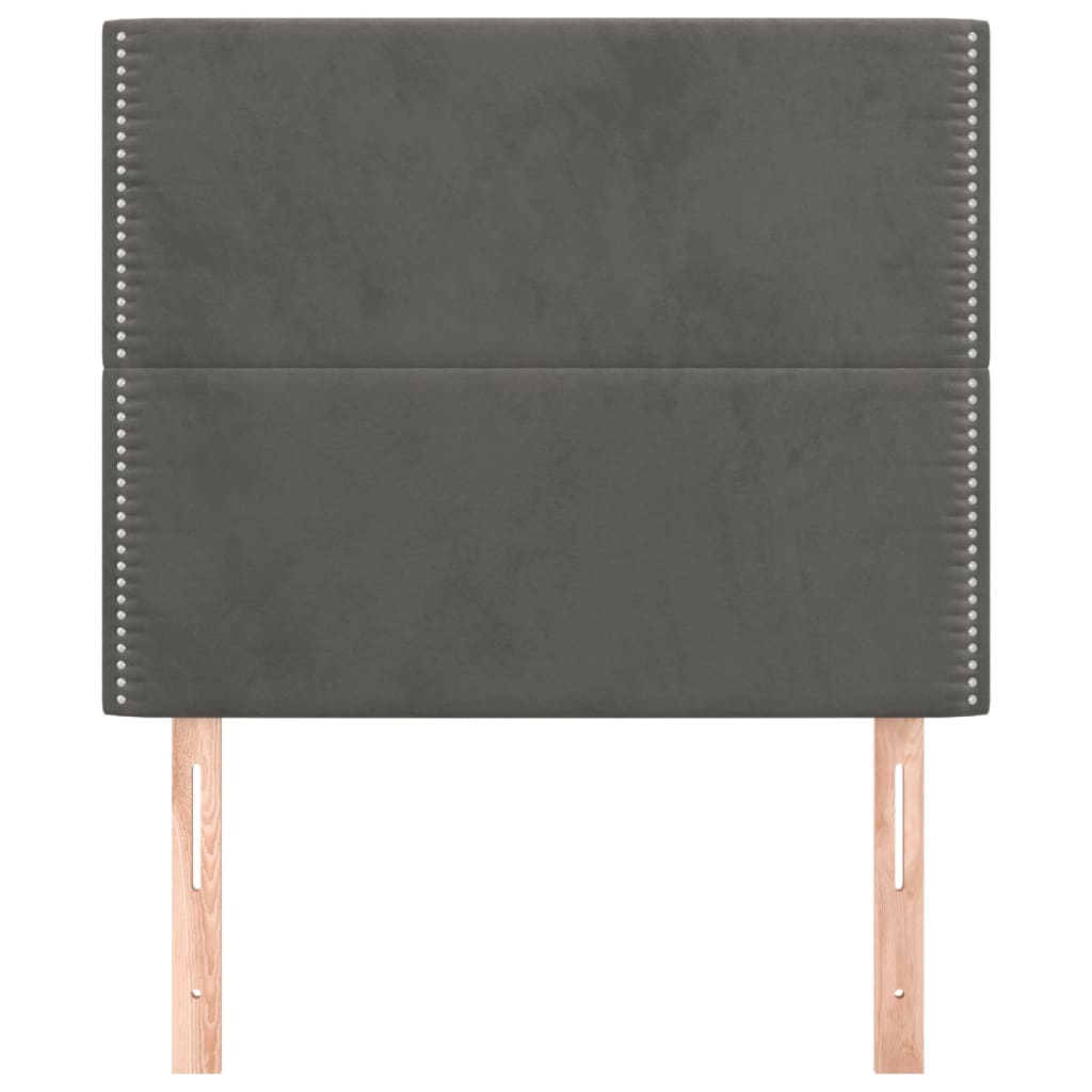 Hoofdbord donkergrijs 80x5x118/128 cm Fluweel is nu te koop bij PeponiXL, paradijselijk wonen!