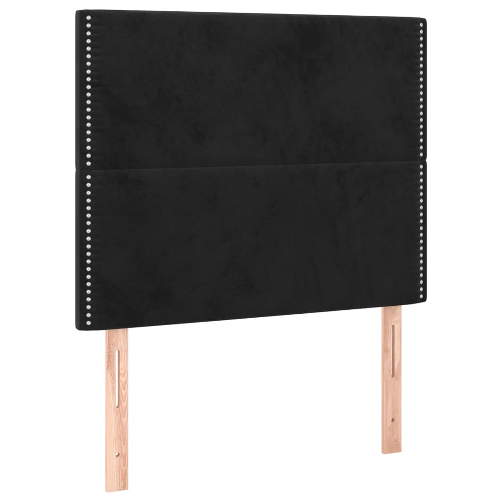 Hoofdbord zwart 80x5x118/128 cm fluweel is nu te koop bij PeponiXL, paradijselijk wonen!