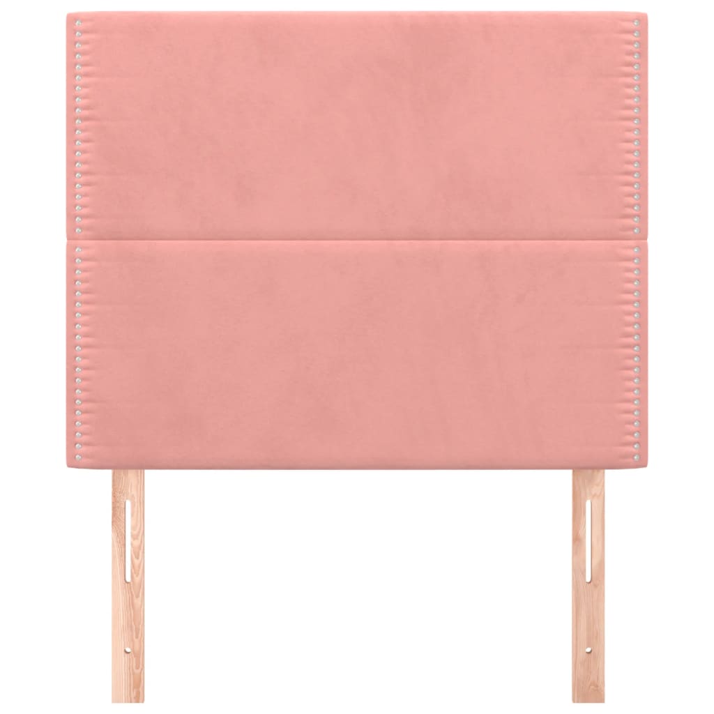 Hoofdbord roze 90x5x118/128 cm fluweel is nu te koop bij PeponiXL, paradijselijk wonen!