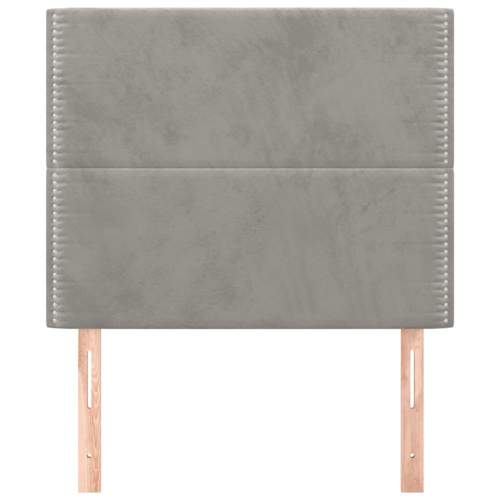 Hoofdbord lichtgrijs 100x5x118/128 cm fluweel is nu te koop bij PeponiXL, paradijselijk wonen!