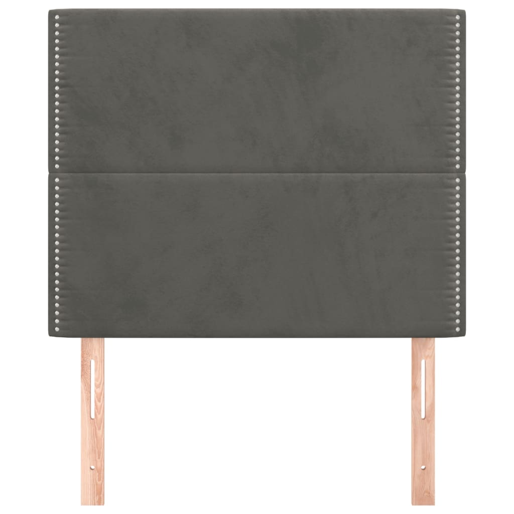 Hoofdbord donkergrijs 100x5x118/128 cm Fluweel is nu te koop bij PeponiXL, paradijselijk wonen!