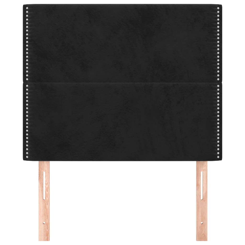 Hoofdbord zwart 100x5x118/128 cm fluweel is nu te koop bij PeponiXL, paradijselijk wonen!