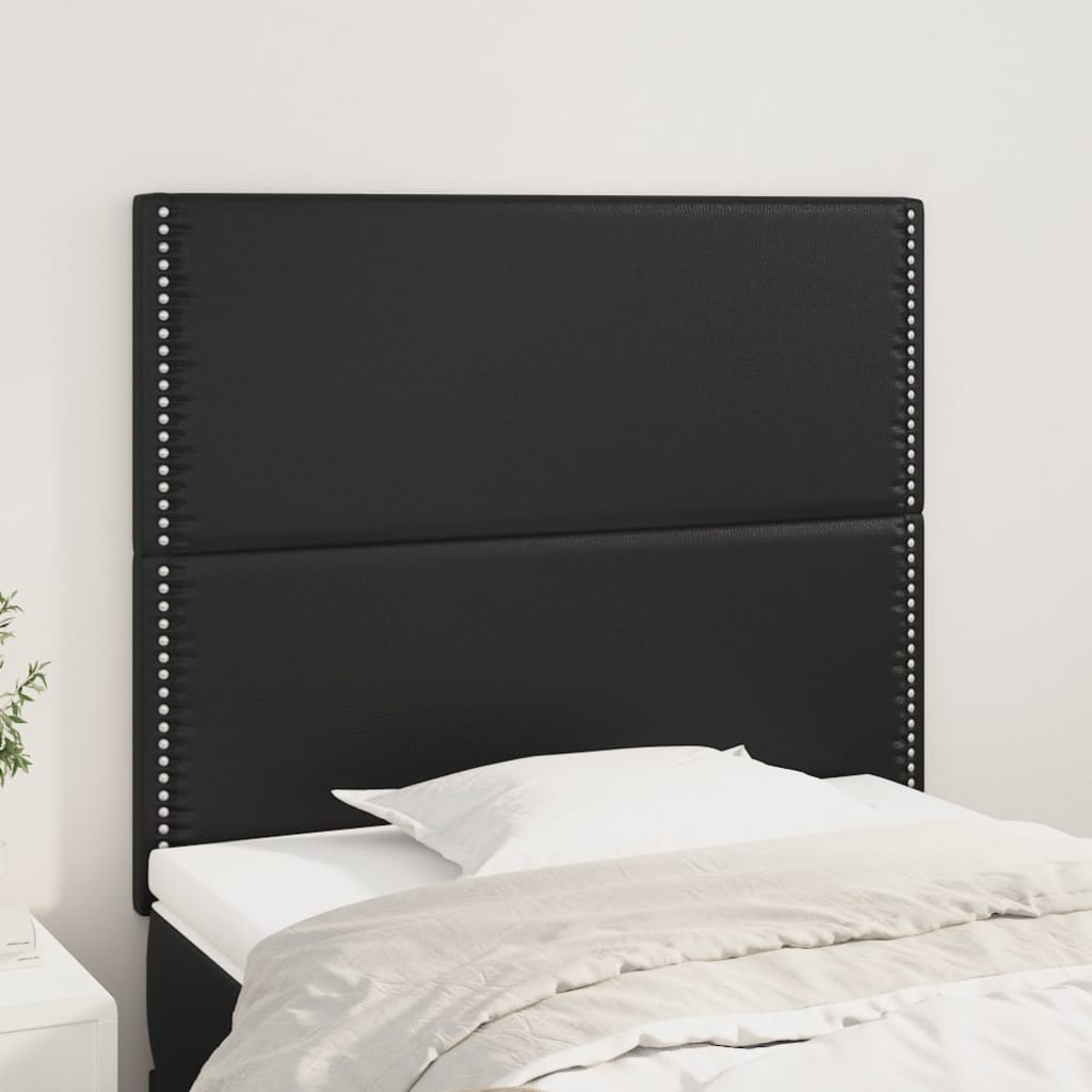 Hoofdbord zwart 100x5x118/128 cm kunstleer is nu te koop bij PeponiXL, paradijselijk wonen!