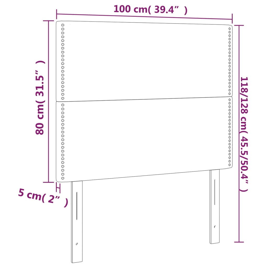 Hoofdbord grijs 100x5x118/128 cm kunstleer is nu te koop bij PeponiXL, paradijselijk wonen!