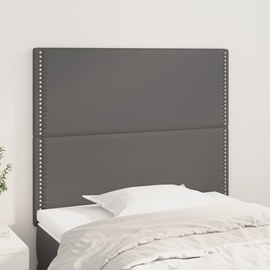 Hoofdbord grijs 100x5x118/128 cm kunstleer is nu te koop bij PeponiXL, paradijselijk wonen!