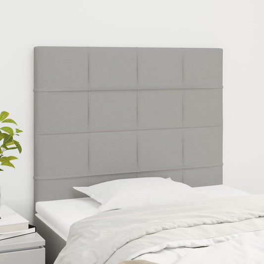 Hoofdbord lichtgrijs 80x5x118/128 cm stof is nu te koop bij PeponiXL, paradijselijk wonen!