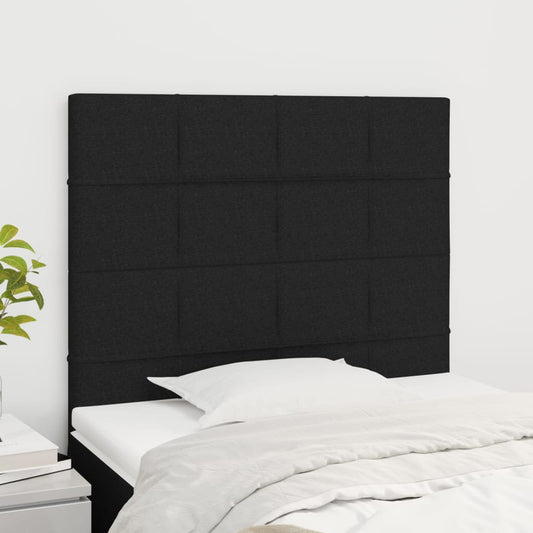 Hoofdbord zwart 90x5x118/128 cm stof is nu te koop bij PeponiXL, paradijselijk wonen!