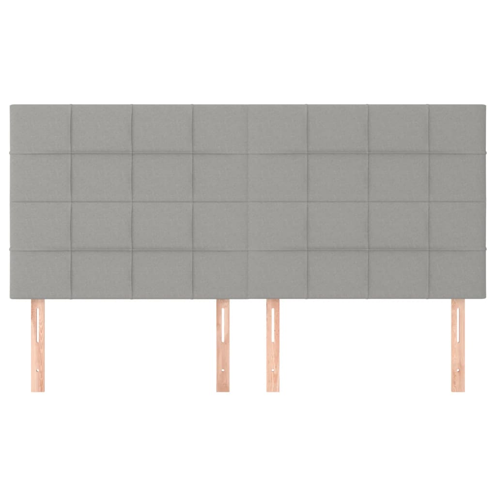 Hoofdbord lichtgrijs 160x5x118/128 cm stof is nu te koop bij PeponiXL, paradijselijk wonen!