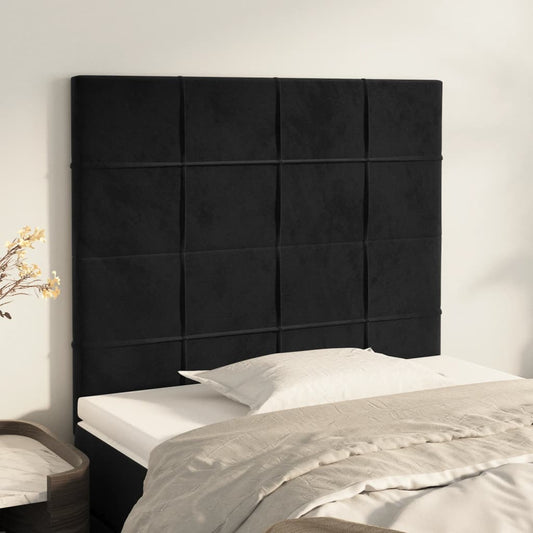 Hoofdbord zwart 100x5x118/128 cm fluweel is nu te koop bij PeponiXL, paradijselijk wonen!