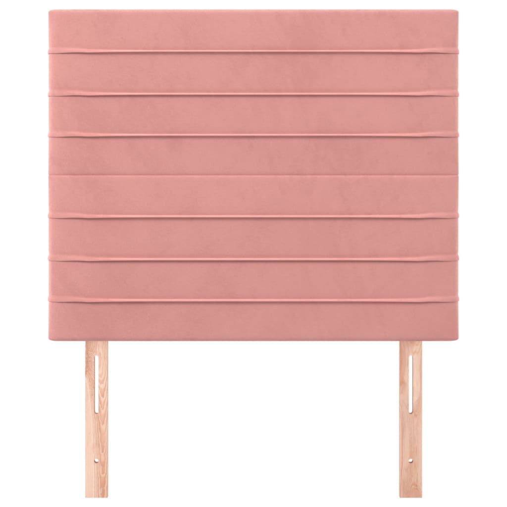 Hoofdbord roze 90x5x118/128 cm fluweel is nu te koop bij PeponiXL, paradijselijk wonen!