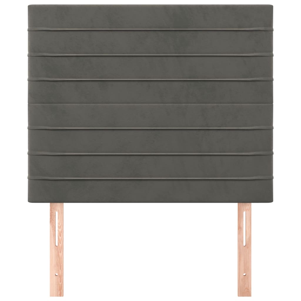 Hoofdbord donkergrijs 100x5x118/128 cm Fluweel is nu te koop bij PeponiXL, paradijselijk wonen!