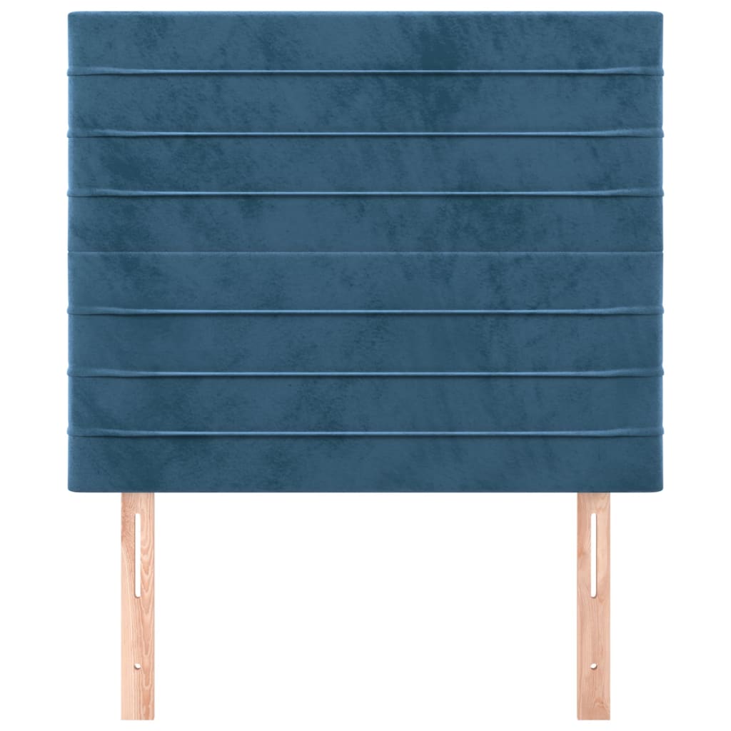 Hoofdbord donkerblauw 100x5x118/128 cm fluweel is nu te koop bij PeponiXL, paradijselijk wonen!