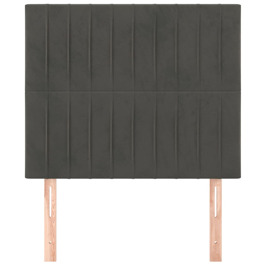 Hoofdbord donkergrijs 100x5x118/128 cm Fluweel is nu te koop bij PeponiXL, paradijselijk wonen!