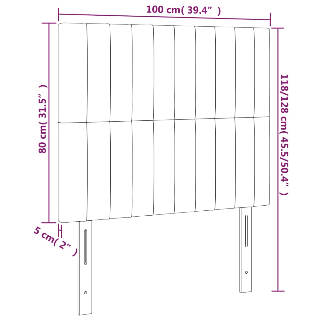 Hoofdbord donkergrijs 100x5x118/128 cm Fluweel is nu te koop bij PeponiXL, paradijselijk wonen!