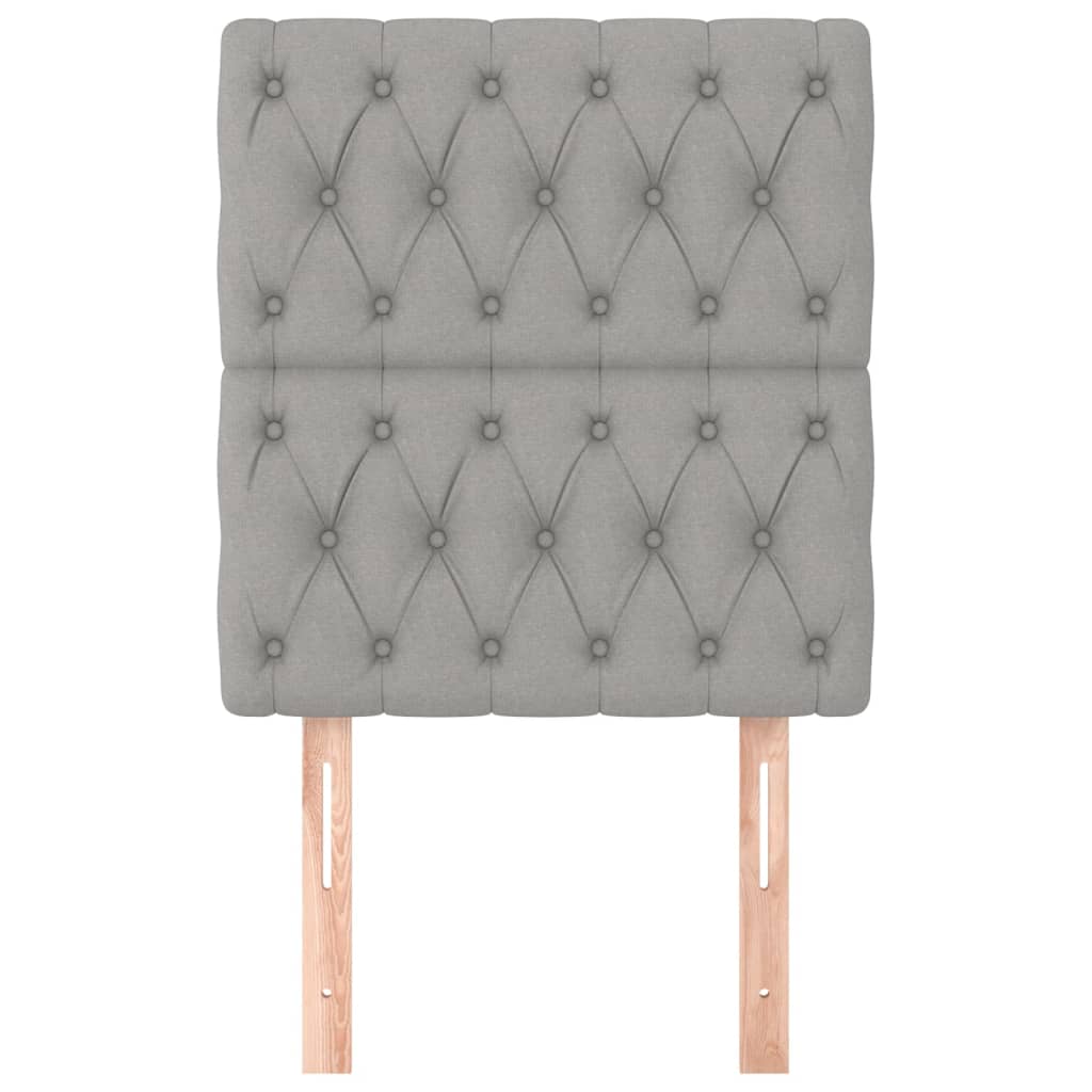 Hoofdbord lichtgrijs 80x7x118/128 cm stof is nu te koop bij PeponiXL, paradijselijk wonen!