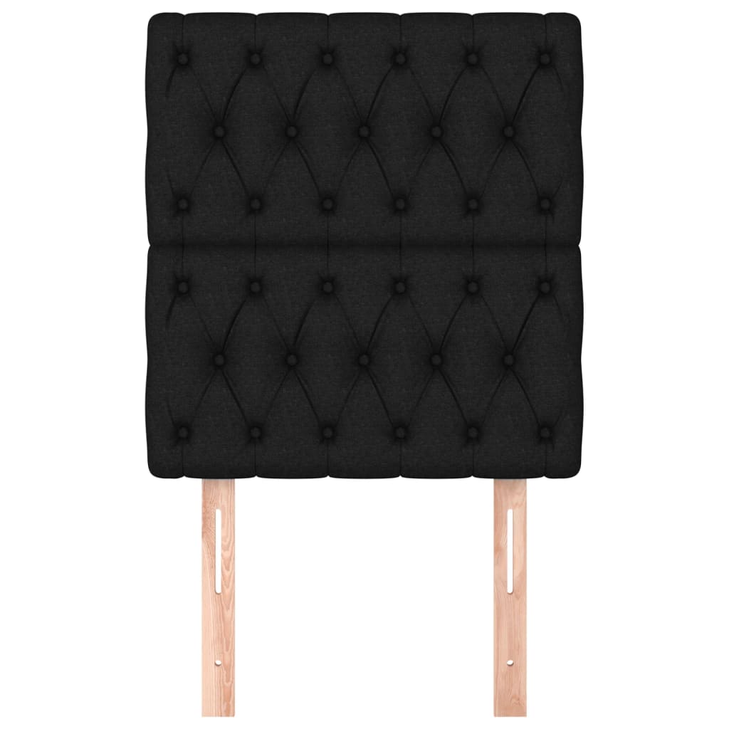 Hoofdborden 2 st 80x7x78/88 cm stof zwart is nu te koop bij PeponiXL, paradijselijk wonen!
