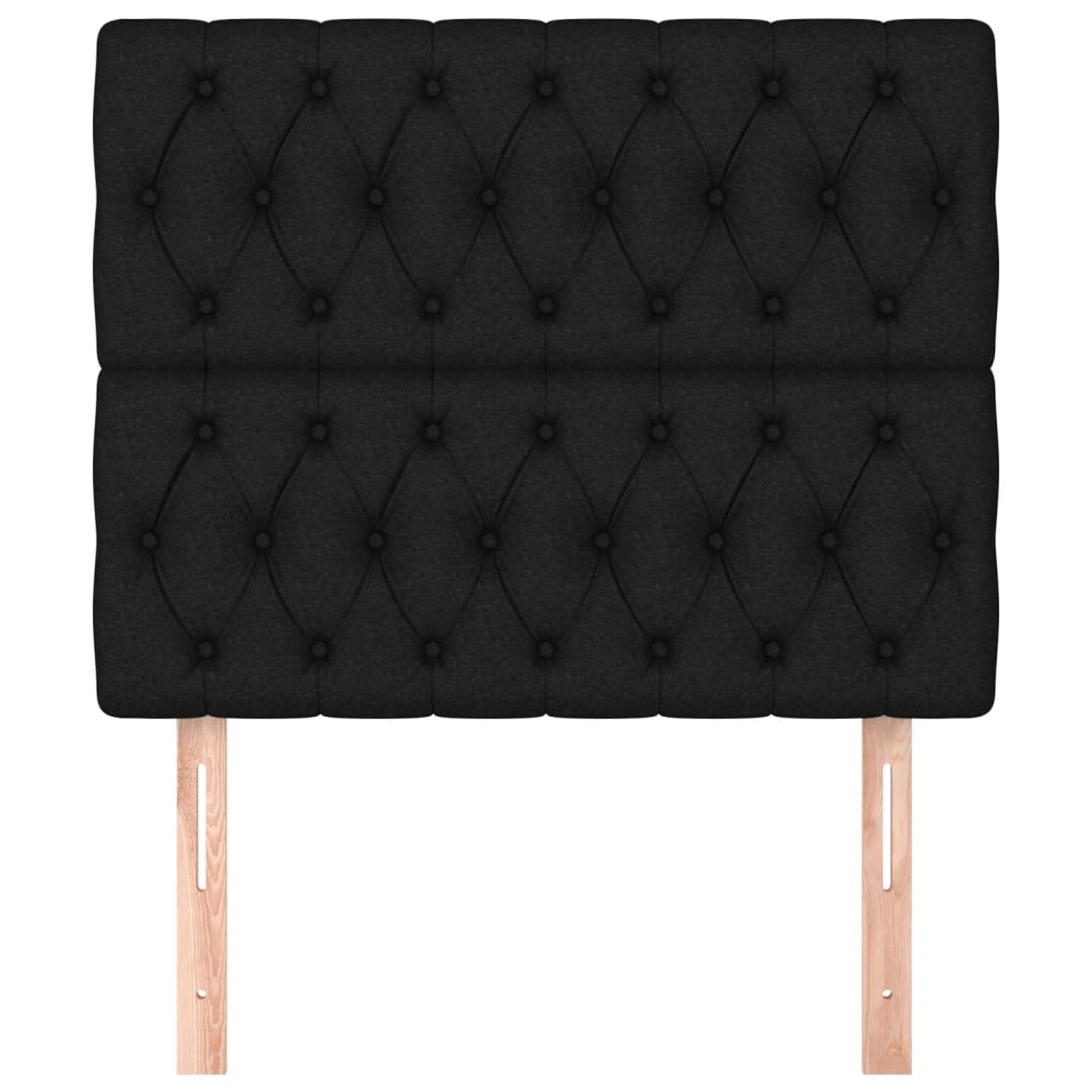Hoofdbord zwart 90x7x118/128 cm Stof is nu te koop bij PeponiXL, paradijselijk wonen!