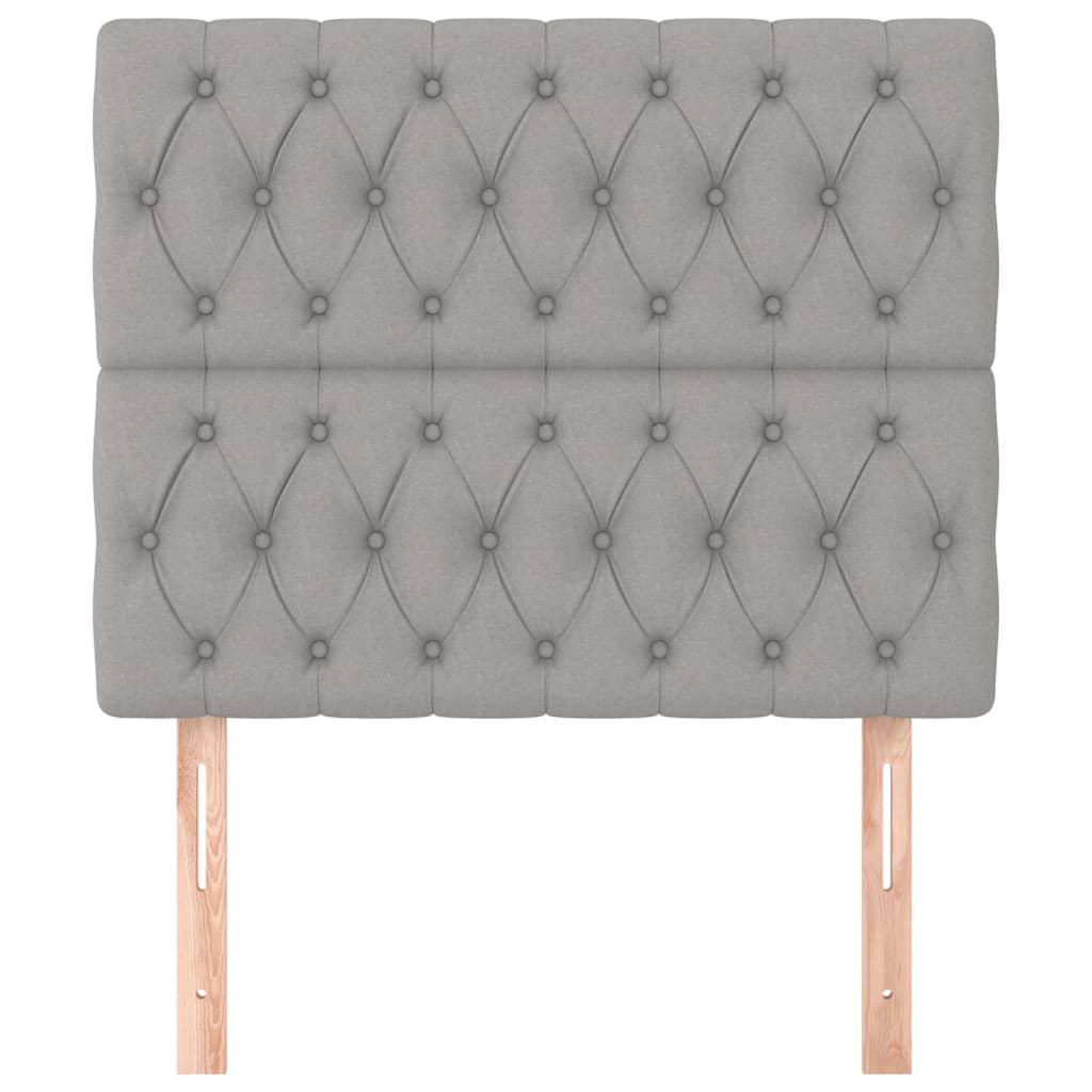 Hoofdbord lichtgrijs 100x7x118/128 cm stof is nu te koop bij PeponiXL, paradijselijk wonen!