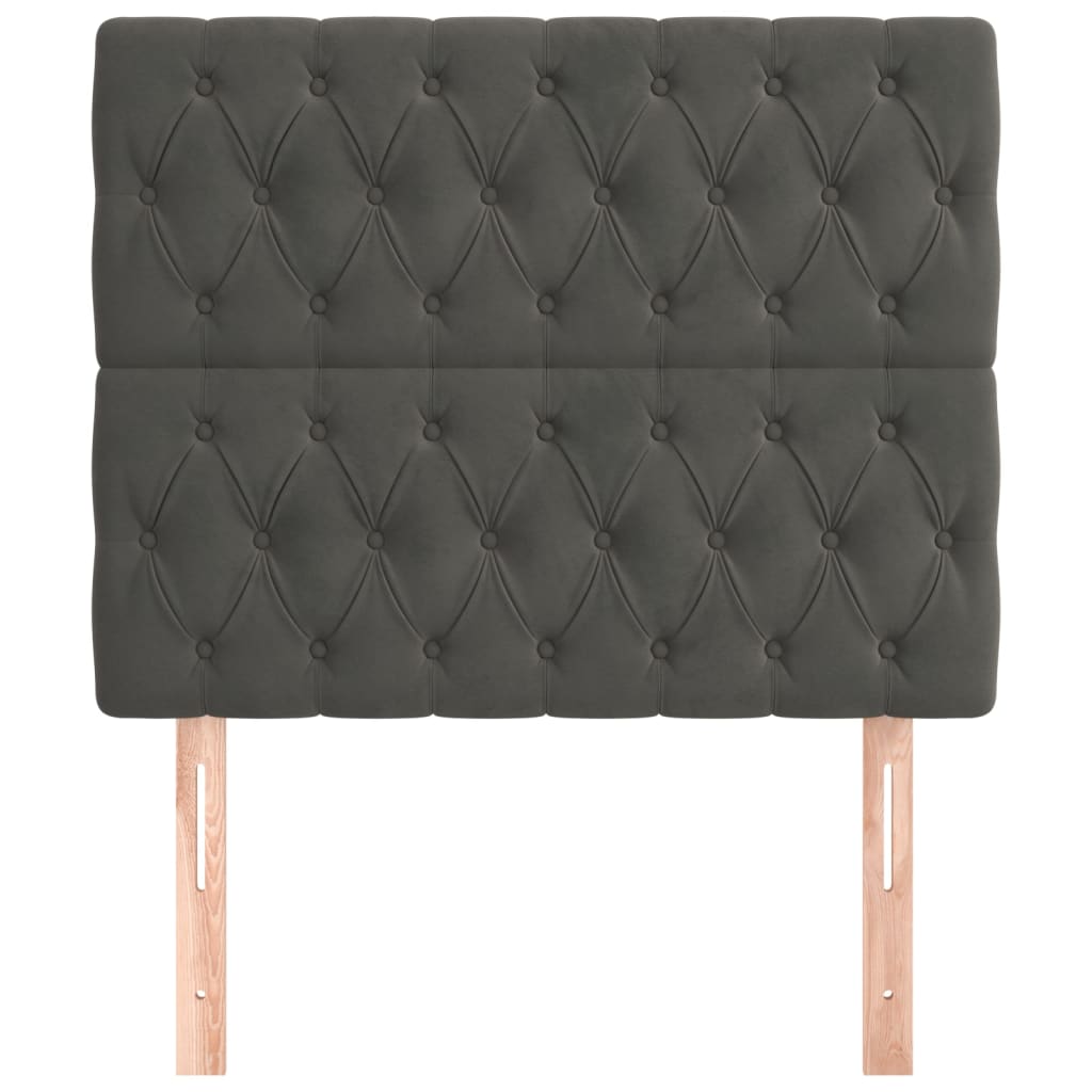 Hoofdbord donkergrijs 100x7x118/128 cm Fluweel is nu te koop bij PeponiXL, paradijselijk wonen!