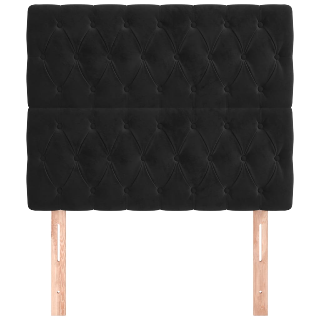 Hoofdbord zwart 100x7x118/128 cm fluweel is nu te koop bij PeponiXL, paradijselijk wonen!