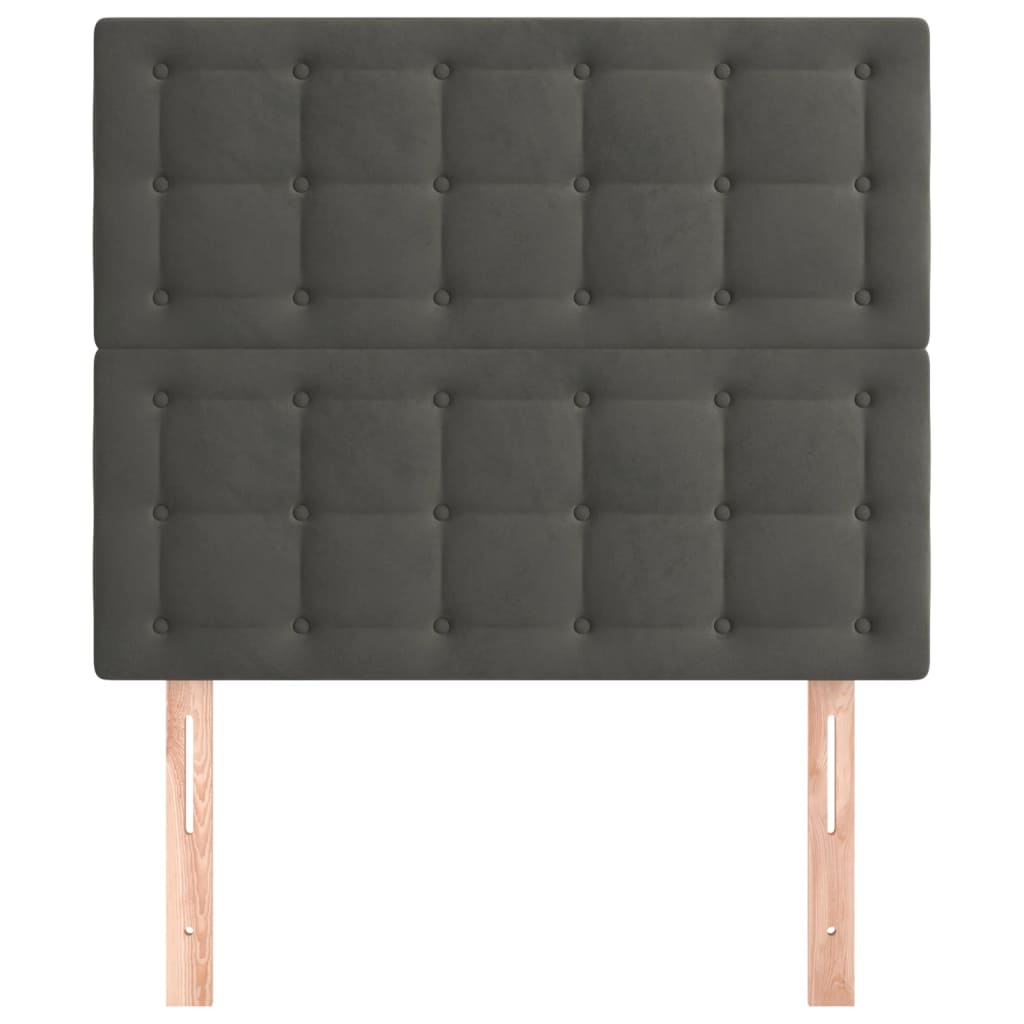 Hoofdbord donkergrijs 100x5x118/128 cm Fluweel is nu te koop bij PeponiXL, paradijselijk wonen!