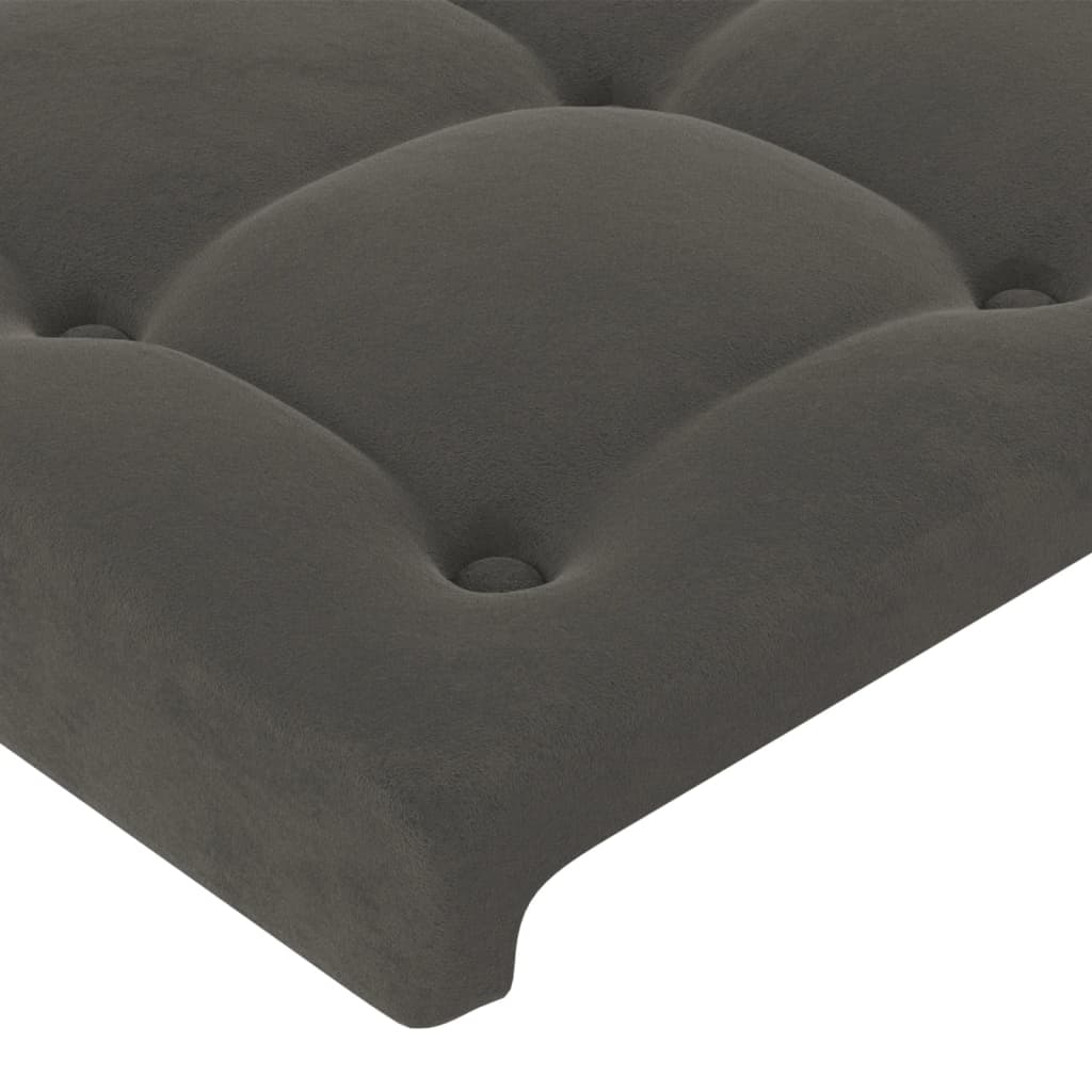 Hoofdbord donkergrijs 100x5x118/128 cm Fluweel is nu te koop bij PeponiXL, paradijselijk wonen!