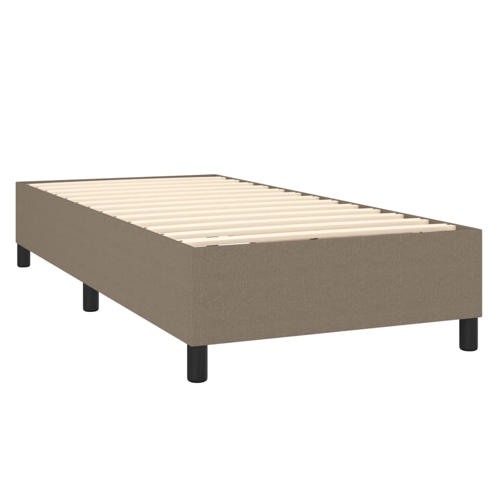 Boxspring met matras en LED stof taupe 90x190 cm is nu te koop bij PeponiXL, paradijselijk wonen!