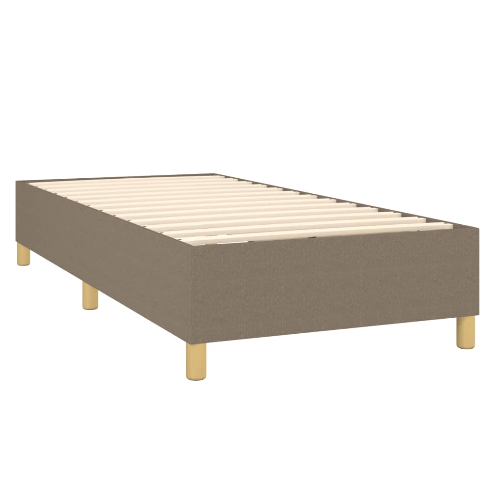 Boxspring met matras en LED stof taupe 90x190 cm is nu te koop bij PeponiXL, paradijselijk wonen!