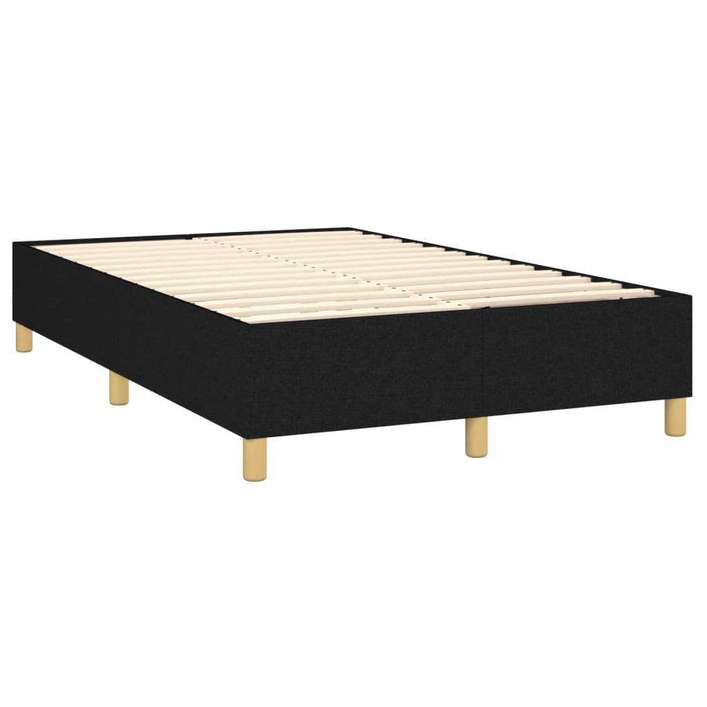 Boxspring met matras en LED stof zwart 120x200 cm is nu te koop bij PeponiXL, paradijselijk wonen!