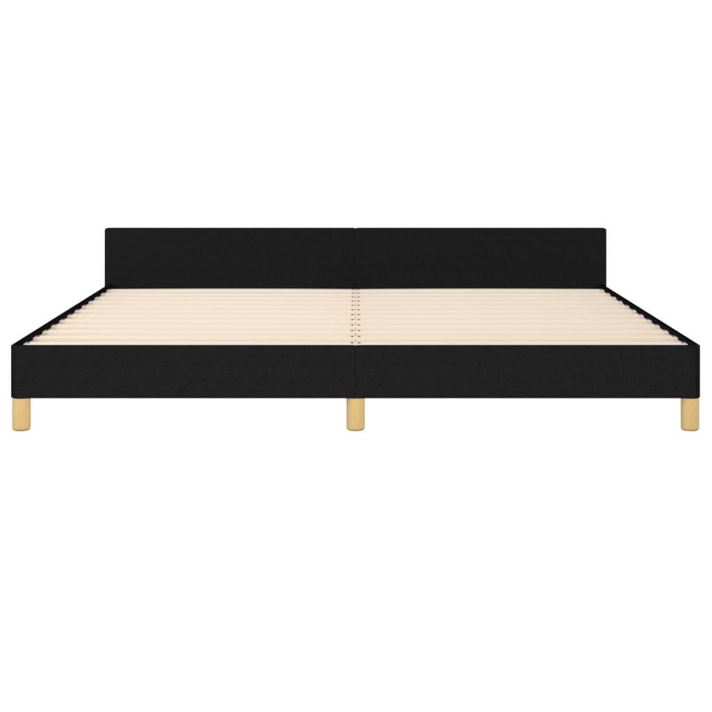 Bedframe zonder matras stof zwart 200x200 cm is nu te koop bij PeponiXL, paradijselijk wonen!