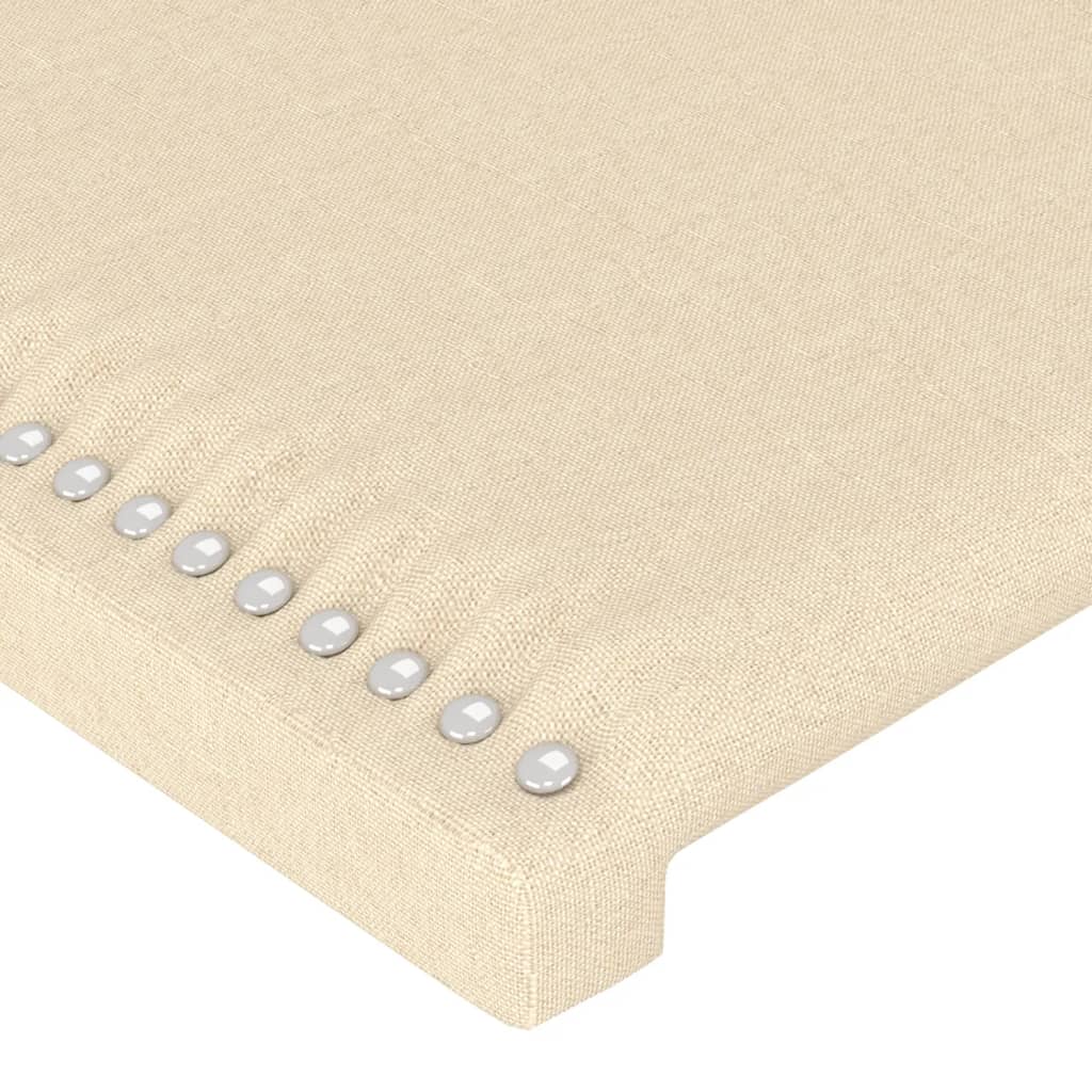 Bedframe zonder matras 90x190 cm stof crèmekleurig is nu te koop bij PeponiXL, paradijselijk wonen!