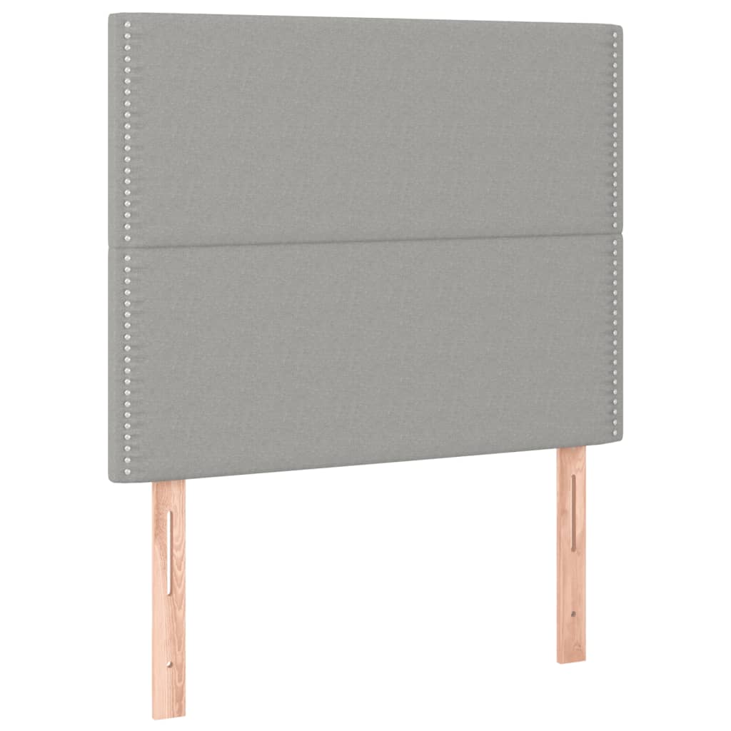 Bedframe zonder matras 90x200 cm stof lichtgrijs is nu te koop bij PeponiXL, paradijselijk wonen!