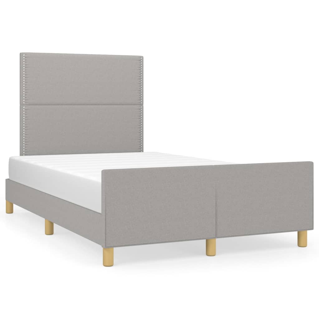 Bedframe zonder matras 120x200 cm stof lichtgrijs is nu te koop bij PeponiXL, paradijselijk wonen!