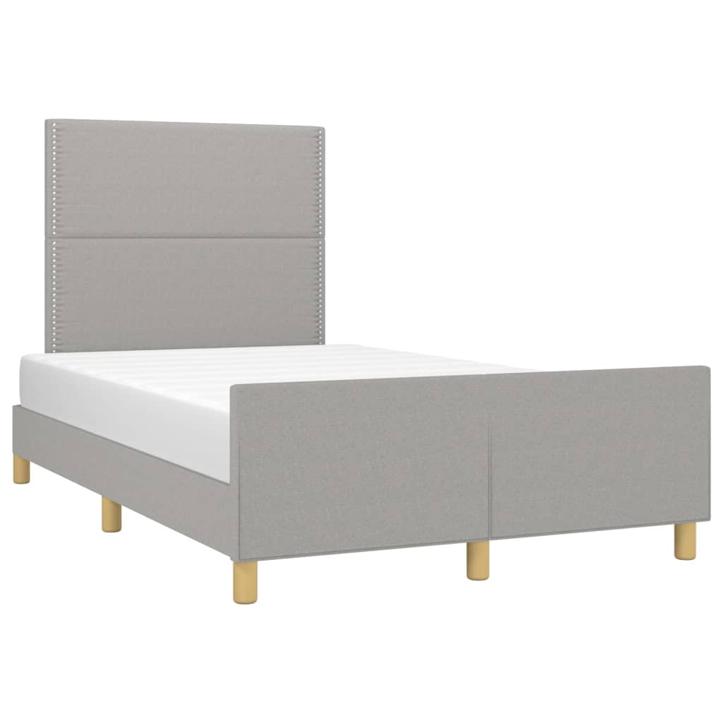 Bedframe zonder matras 120x200 cm stof lichtgrijs is nu te koop bij PeponiXL, paradijselijk wonen!