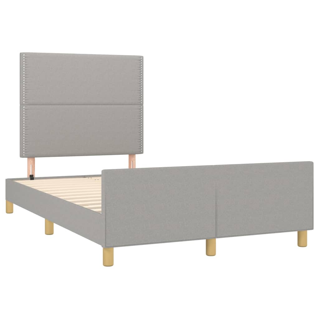 Bedframe zonder matras 120x200 cm stof lichtgrijs is nu te koop bij PeponiXL, paradijselijk wonen!